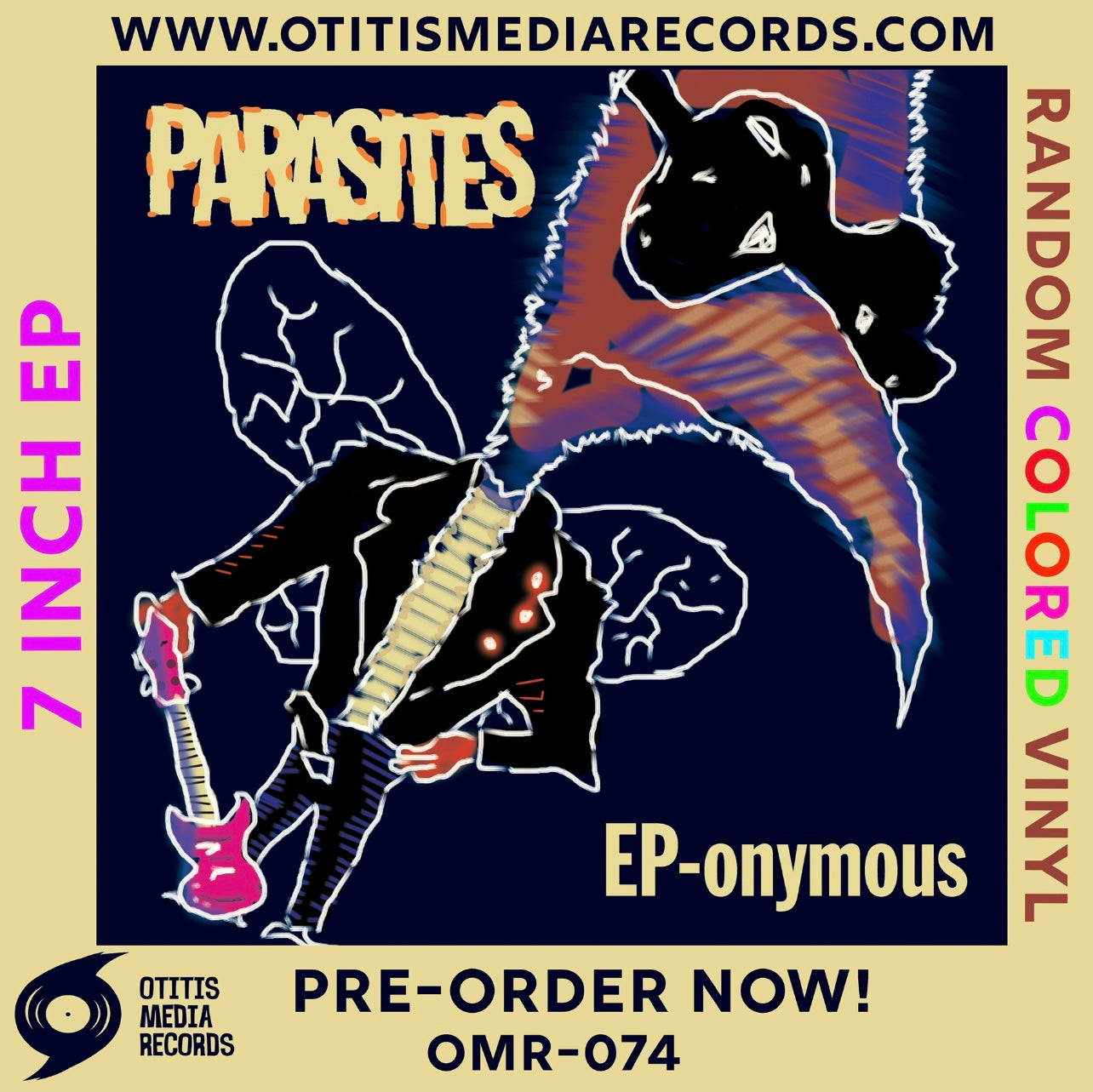 OMR-074 PARASITES “EP-onymous” 7 inch Vinyl (Random Colored)