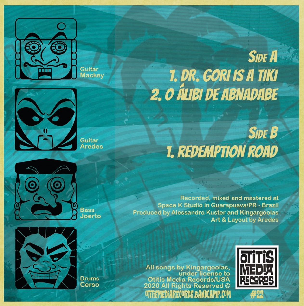 OMR-022 KINGARGOOLAS “Dr Gori is a Tiki” 7 inch Vinyl EP (Random Colored Vinyl)
