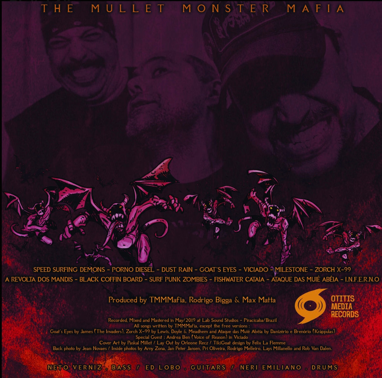 OMR-024 MULLET MONSTER MAFIA “I.N.F.E.R.N.O.” 12 inch Vinyl LP (Random Colored Vinyl)