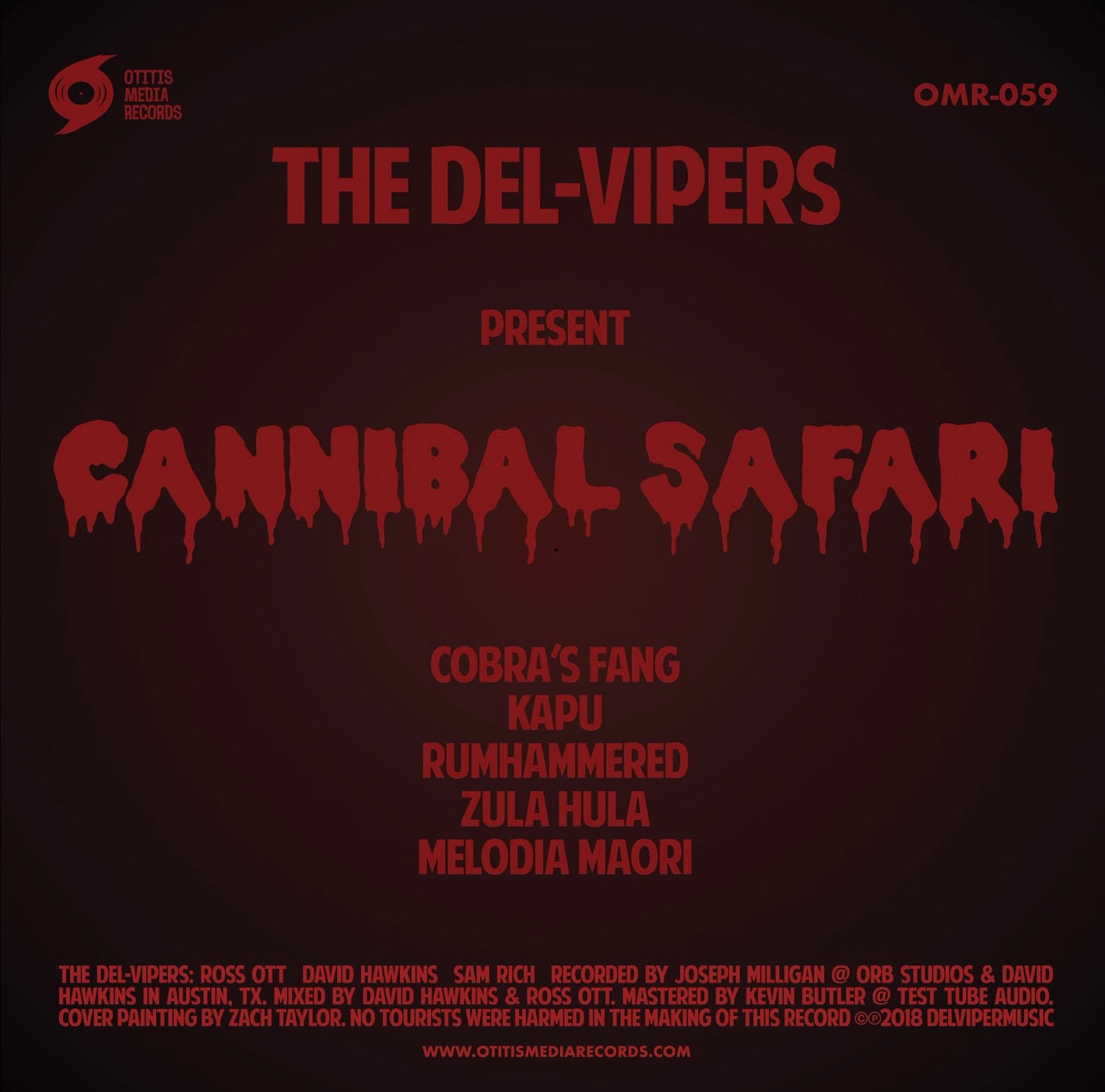 OMR-059 The Del Vipers “Cannibal Safari” 7 inch EP (Colored Vinyl”
