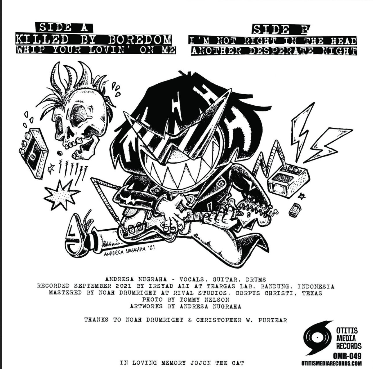 OMR-049 The Battlebeats “Killed By Boredom” 7 Inch Ep (Colored Vinyl)