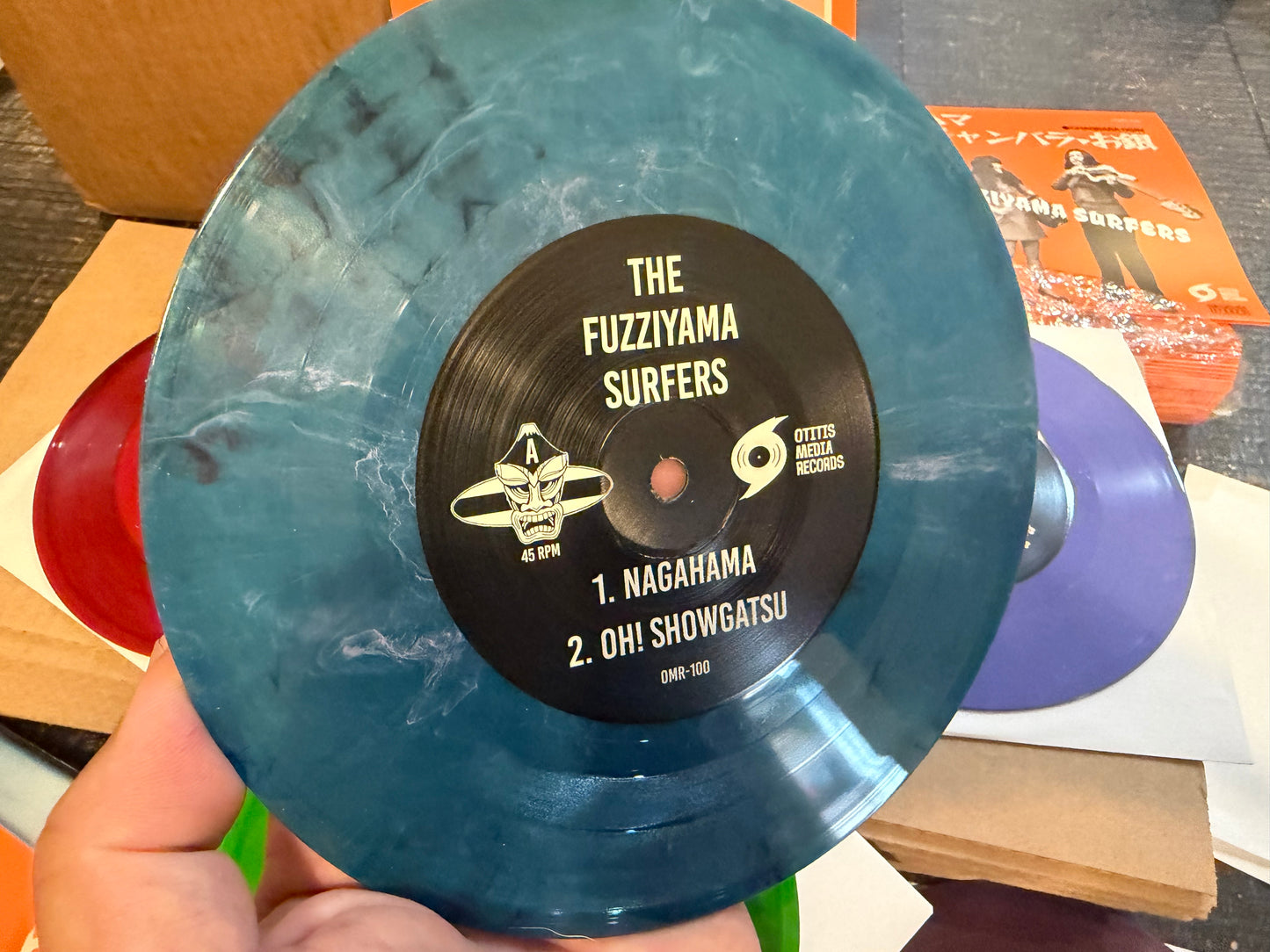 OMR-100 The Fuzziyama Surfers “4 Song EP” 7 inch VINYL (Random Colored)