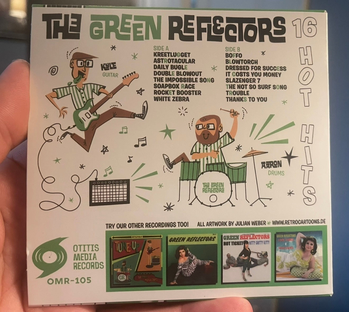 OMR-105 The Green Reflectors “16 Hot Hits” CD