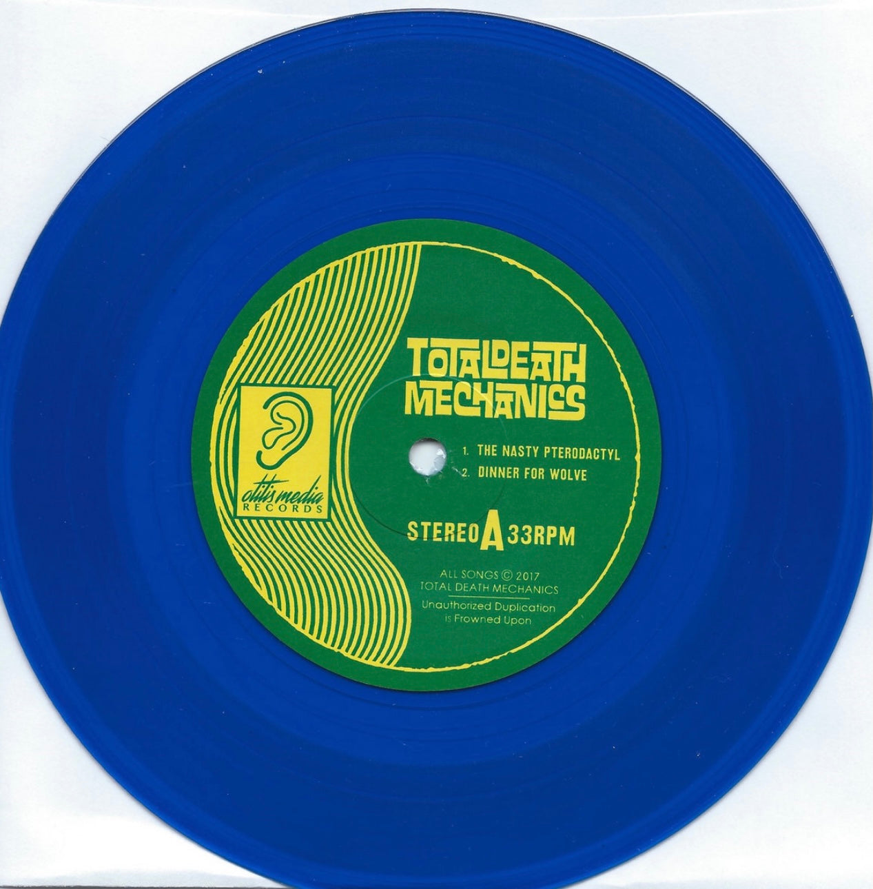 OMR-001 Total Death Mechanics “The Nasty Pterodactyl” 7 inch EP (Blue Vinyl)