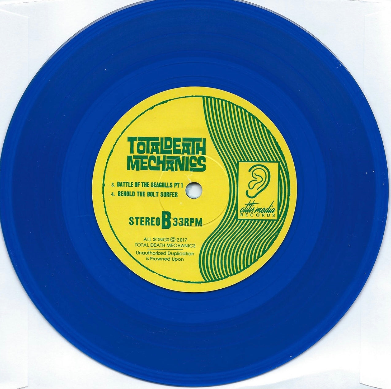 OMR-001 Total Death Mechanics “The Nasty Pterodactyl” 7 inch EP (Blue Vinyl)