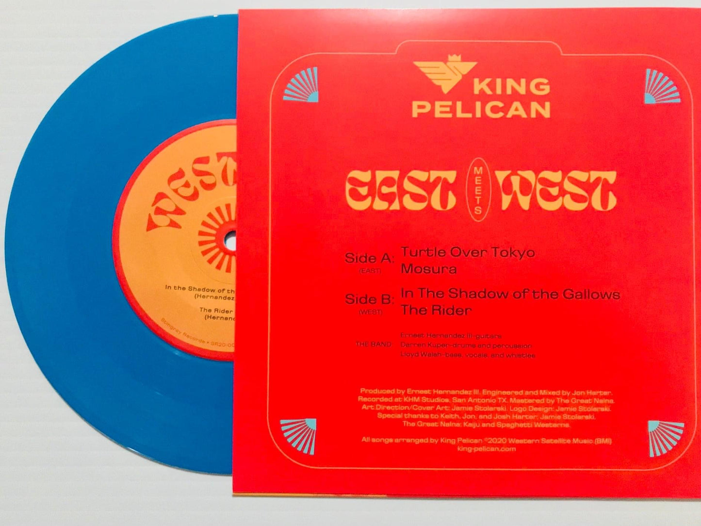 OMRDST-039 King Pelican “East Meets West” 7” EP (Blue Vinyl)