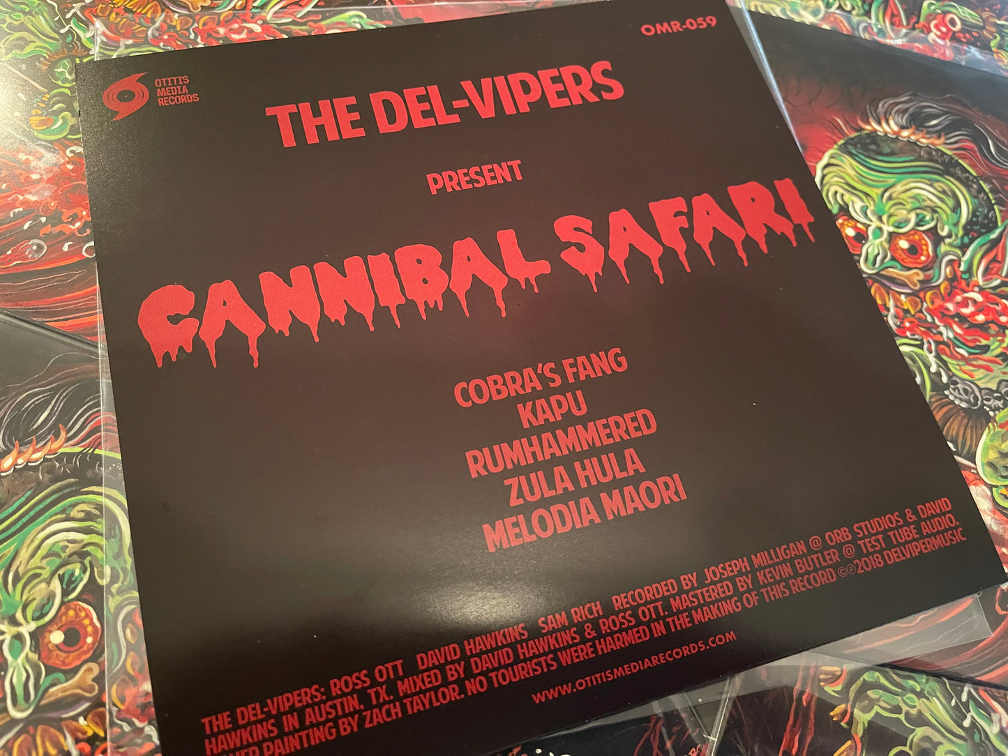 OMR-059 The Del Vipers “Cannibal Safari” 7 inch EP (Colored Vinyl”